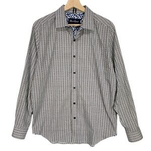 Robert Graham Tailored Fit Long Sleeve Button Down Shirt Size Large